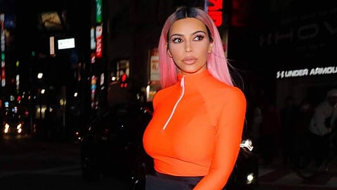 Kim Kardashian West in a saffron crop top in Tokyo