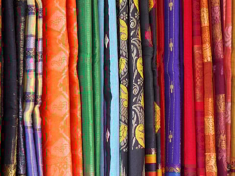 Shop for handloom saris and handicrafts at Go Swadeshi exhibition and sale at Kalinga Cultural Trust in Hyderabad