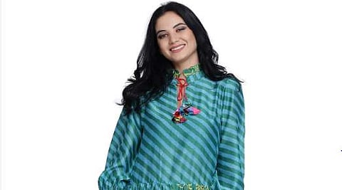 Anupamaa Dayal’s S/S ’20 collection is hinged on oversized, hand-printed floral motifs in pops of colour