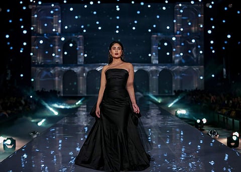 The grand finale had none other than Lakmé’s brand ambassador Kareena Kapoor Khan walking for Gauri & Nainika, looking ravishing in a black off-shoulder gown