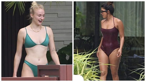 Priyanka Chopra Jonas and Sophie Turner enjoy a relaxing day by the pool