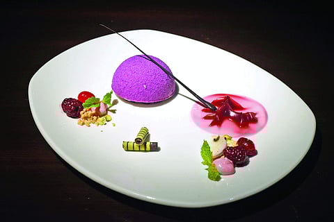 Blueberry and White Chocolate Semifreddo