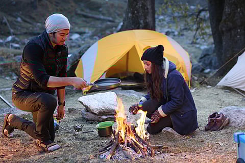 A still from Pal Pal Dil Ke Pass featuring Karan Deol and Sahher Bambba