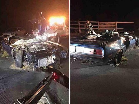 Hollywood is rallying around Kevin Hart as he recovers from a car accident in which he was one of three people in his 1970 Plymouth Barracuda, in Calabasas, California, early Sunday. (Source: Twitter)