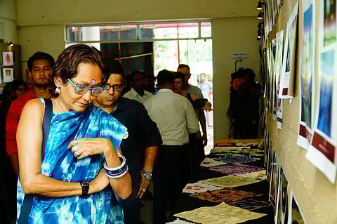 Bibi Russell explores a fashion exhibit in Kolkata