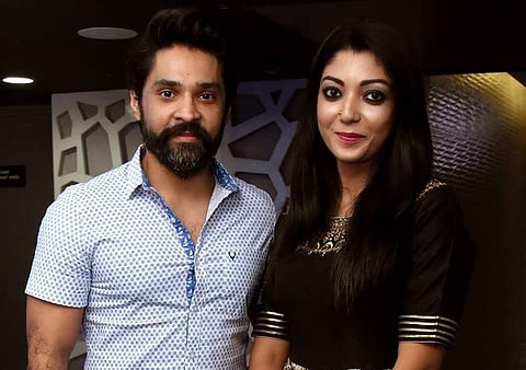 Gaurav Chatterjee Devlina and Kumar at the premiere of Buddhu Bhutum at Acropolis Mall