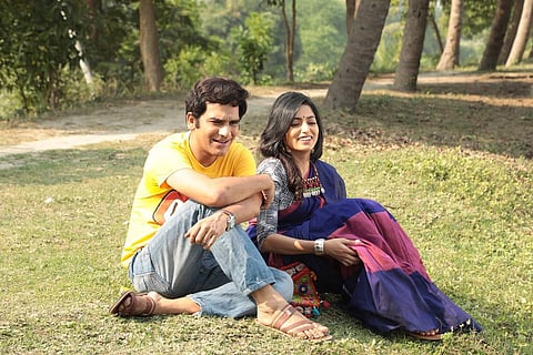 Ritwick and Ishaa in a still from Buro Sadhu