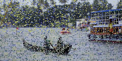 Scenes from the inaugural Champions Boat League in Alappuzha, Kerala. Organised by Kerala Tourism, the CBL features nine teams and includes 12 rounds of races slated across Saturdays till November 23.