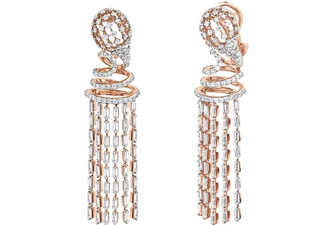 Dangler long earrings by Irasva