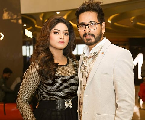 Hiraan and Ishani strike a pose at the event