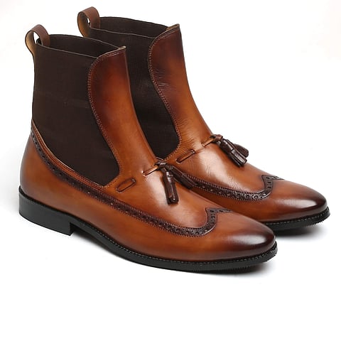 Tan Long Tail Wing Brogue