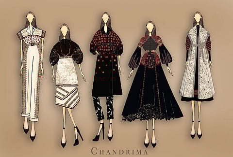 Chandrima Agnihotri's design sketches