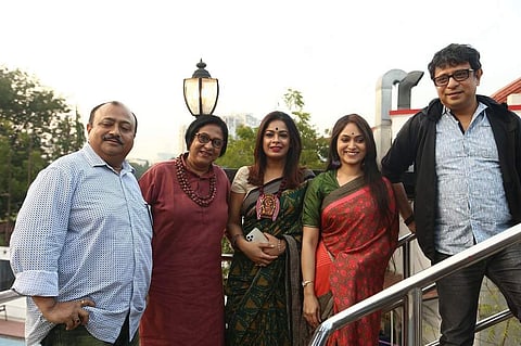 Team Sraboner Dhara pose for a memorable click