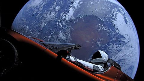 Musk's Falcon Heavy and its 'Starman' driver flew past Mars
