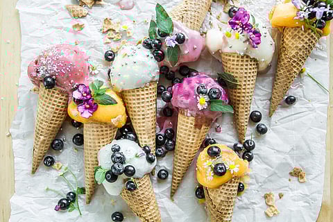 Assorted ice-creams