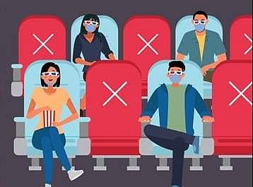 Social distancing at cinema halls