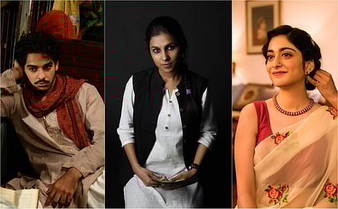 Hetal Varia (centre); Ishaan Khatter (L) and Tanya Maniktala (R)