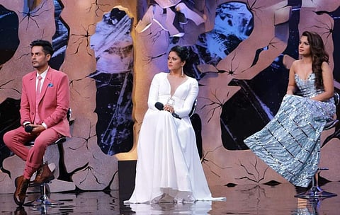 Superstar Salman Khan, who is hosting Bigg Boss, introduced wild card contestants -- actors Kavita Kaushik, Naina Singh and Shardul Pandit