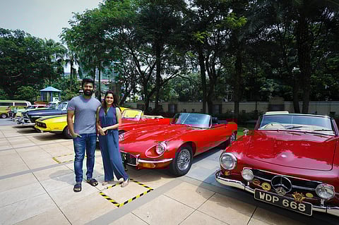 Shanthanu and Kiki Vijay at the Vintage Car Rally