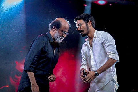 Dhanush and Rajinkanth. Photo source - Internet