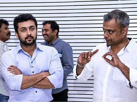 Suriya and Gautam Menon. Image Courtesy: Internet