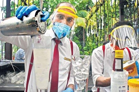 Farzi Cafe during a post-pandemic do, Pic: S Senbagapandiyan