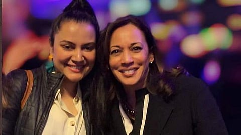 Preeta Sinha with Kamala Harris