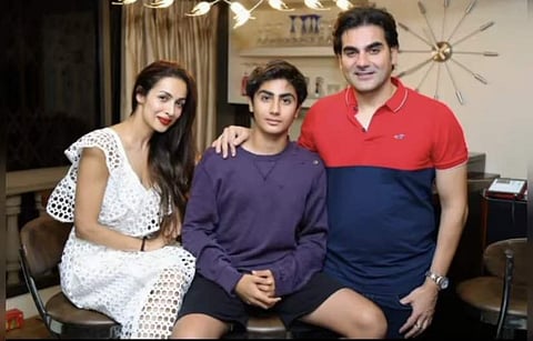 Malaika and Arbaaz with son Arhaan