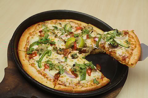 Garlic Prawn Pizza at Eagle BItes Pizza