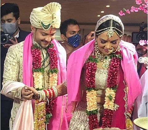 Aditya Narayan ties the knot with Shweta Agarwal. Image source: Instagram