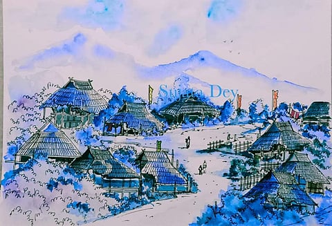 One of Sujata's paintings