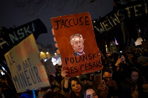 Feminist activists demonstrate in Paris (AFP/Lucas BARIOULET)