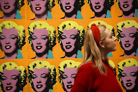 Warhol's 'Marilyn Diptych' (AP Photo/Matt Dunham)