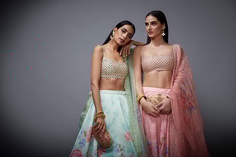Beautiful summery floral lehengas by Ritu Kumar's RI