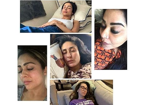 B-town divas in deep slumber (Photo: IANS)