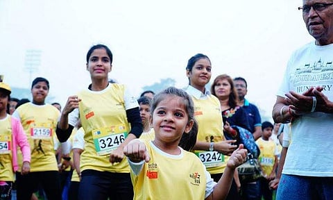 Children at the marathon hosted by Fun Pickle