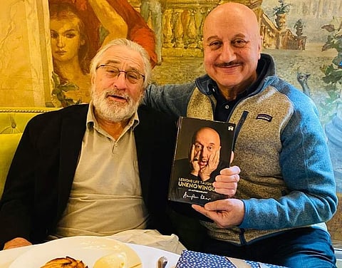 Anupam Kher celebrates his 65th birthday with Robert De Niro (Photo: IANS)
