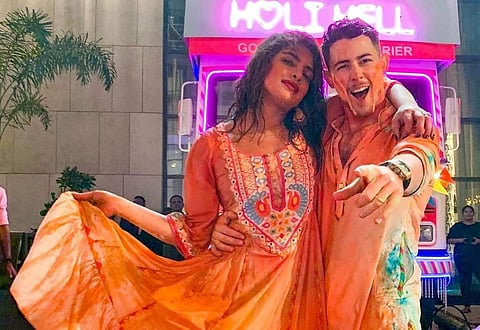 Nick Jonas & Priyanka Chopra celebrate Holi (All images: Instagram)