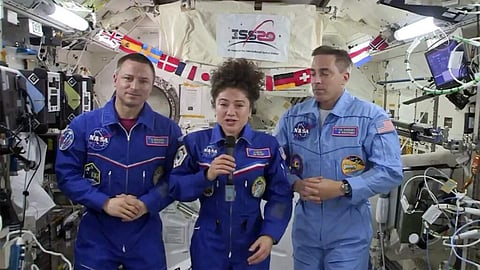 NASA astronauts Andrew Morgan, Jessica Meir and Chris Cassidy (NASA via AP)