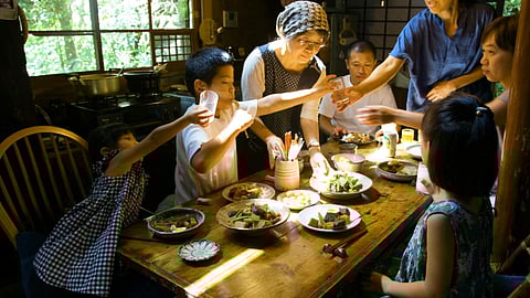 Shizuko cooks for her grandchildren