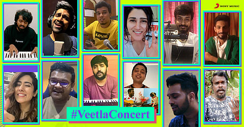 The participating musicians for Veetla Concert