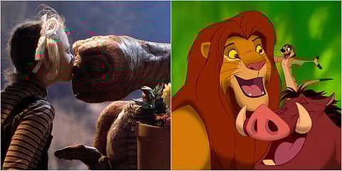 Stills from E.T. and The Lion King