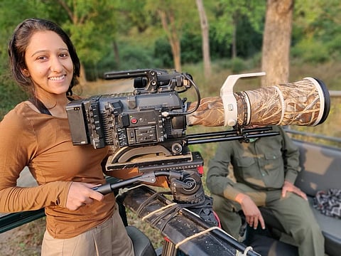Munmun Dhalaria safari filming in Corbett