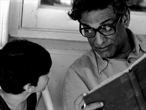 Satyajit Ray with child actor Arjun Guha Thakurta