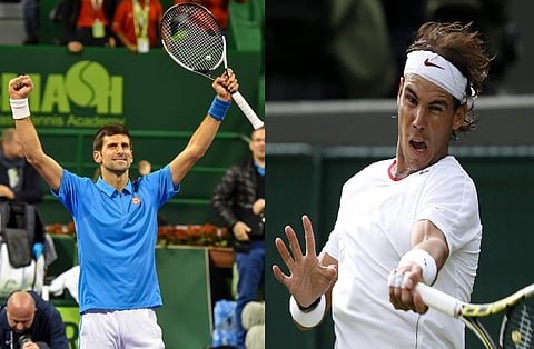 Novak Djokovic & Rafael Nadal (Photos: IANS)