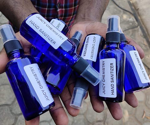 Sanitisers made by Juicy Chemistry