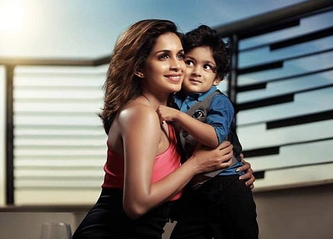 Samyuktha Nair with son Rayan