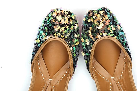 A sequined number from the label