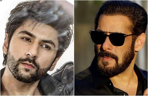 (L) Aansh Arora, (R) Salman Khan