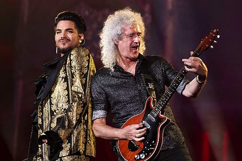 Adam Lambert and Brian May of Queen (Photo by Charles Sykes/Invision/AP, File)